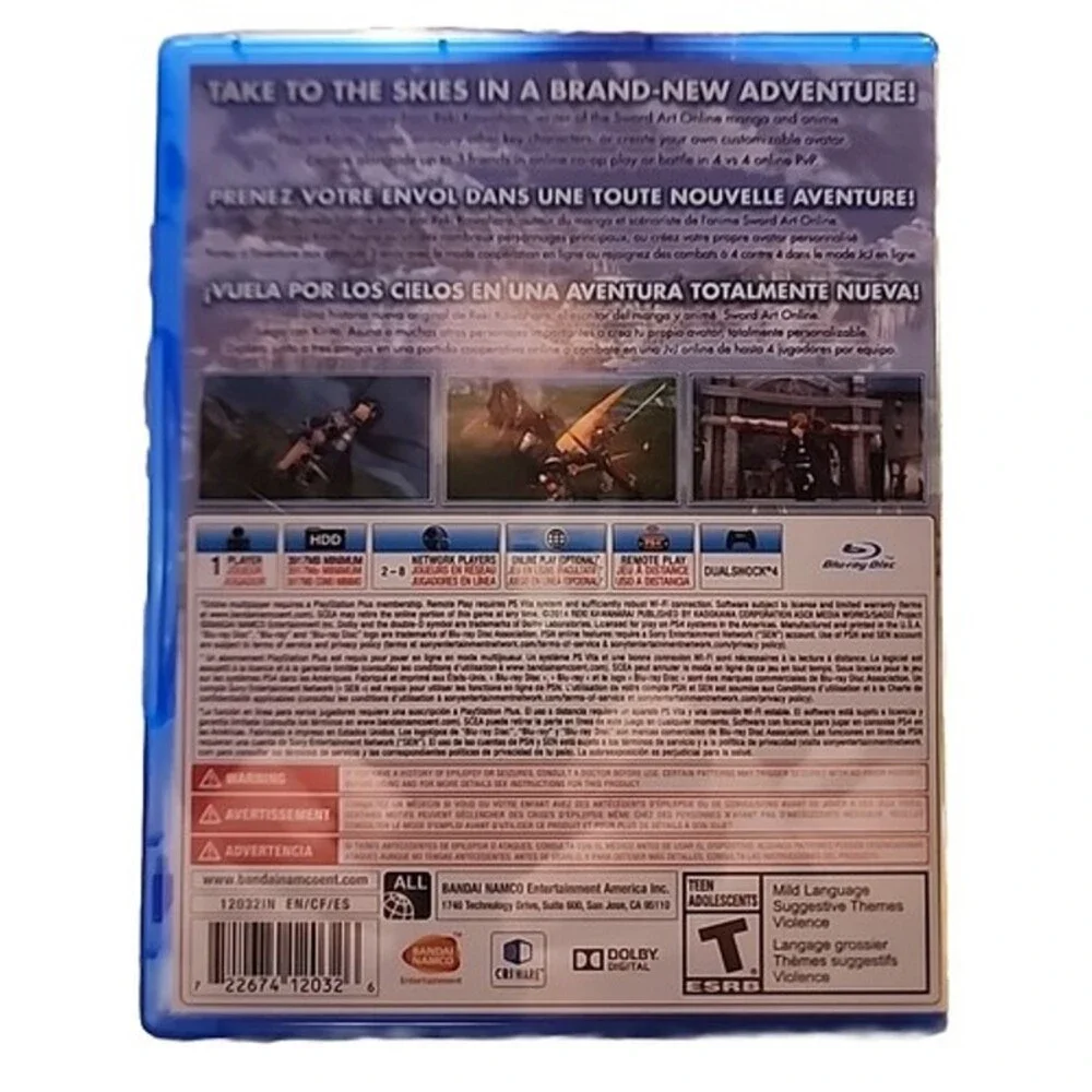 Sword Art Online: Lost Song (Sony PlayStation 4, 2015)